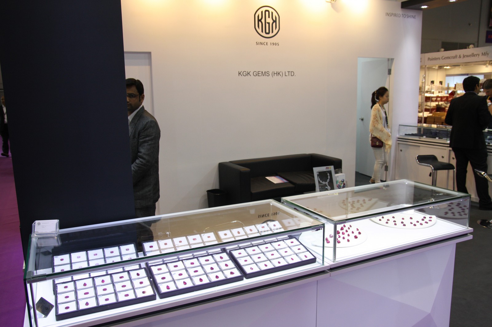 KGK Gems Inventory on display