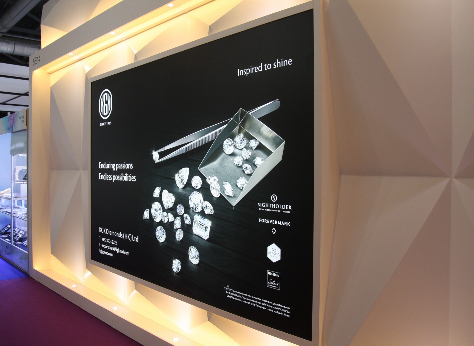 KGK Diamonds booth at Asiaworld - Expo Hong Kong Sep 2016