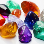 Different type of colored gemstones